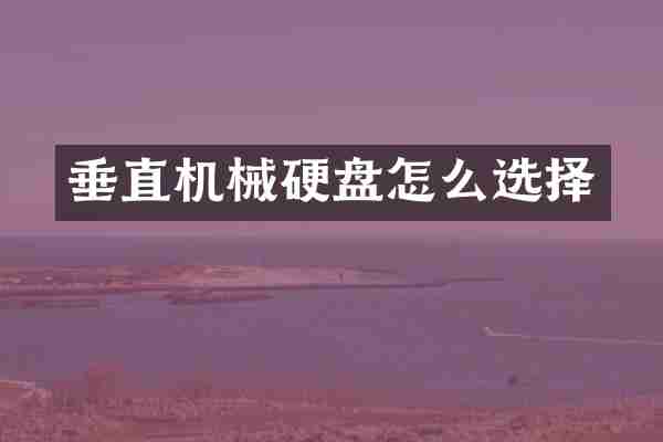 垂直机械硬盘怎么选择