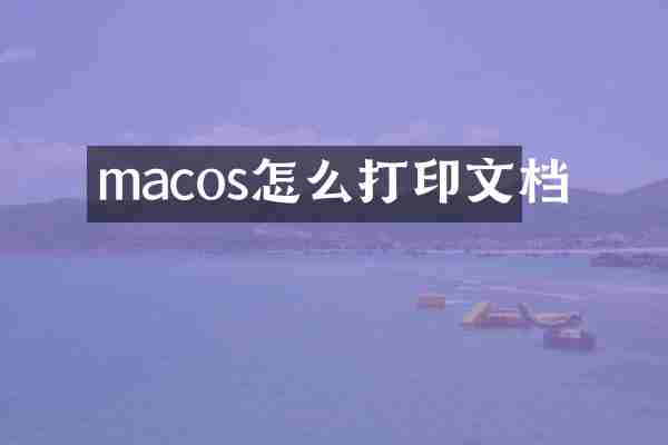 macos怎么打印文档