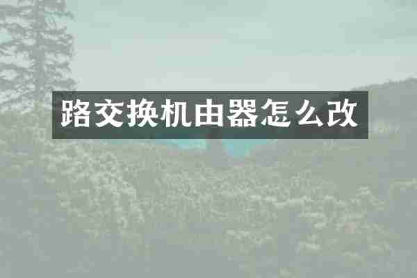 路交换机由器怎么改