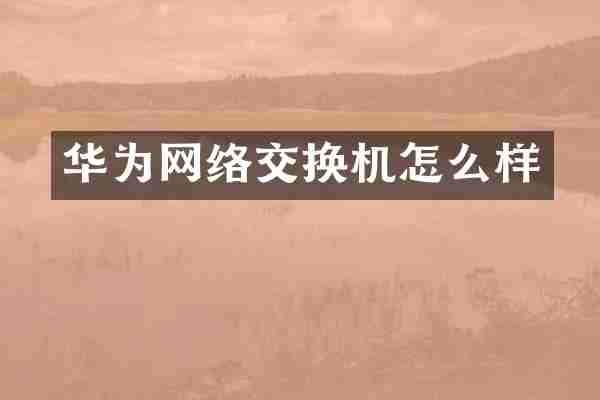 华为网络交换机怎么样