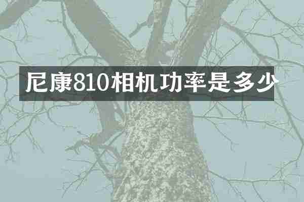 尼康810相机功率是多少