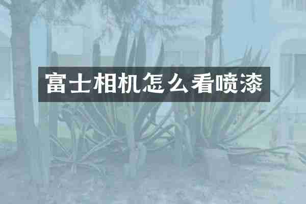 富士相机怎么看喷漆