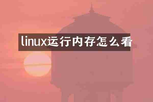 linux运行内存怎么看