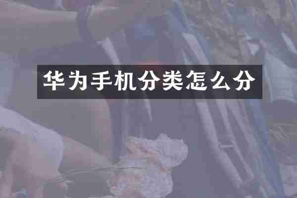华为手机分类怎么分