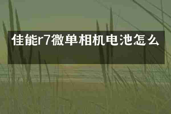 佳能r7微单相机电池怎么拆