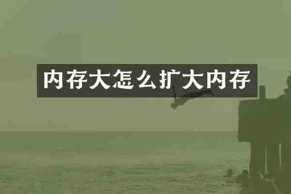内存大怎么扩大内存