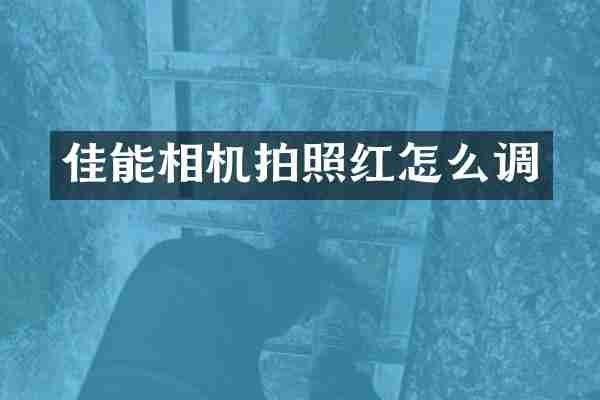 佳能相机拍照红怎么调