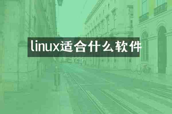 linux适合什么软件