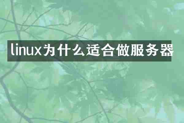 linux为什么适合做服务器