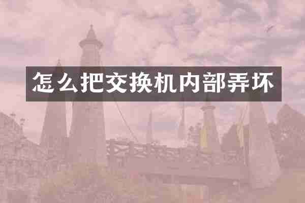 怎么把交换机内部弄坏