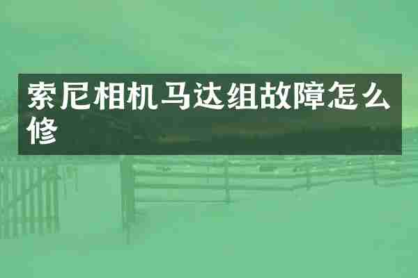 索尼相机马达组故障怎么修