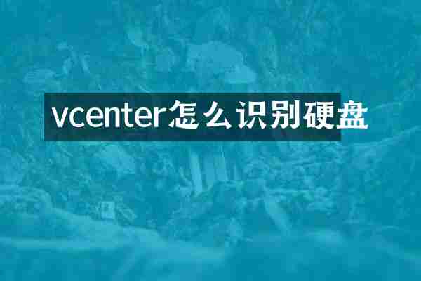 vcenter怎么识别硬盘
