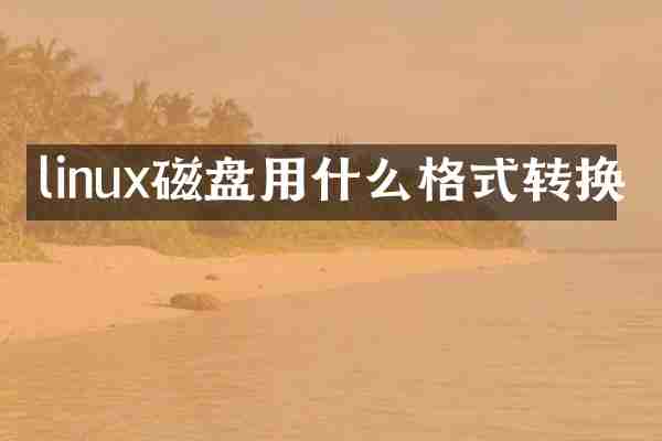 linux磁盘用什么格式转换