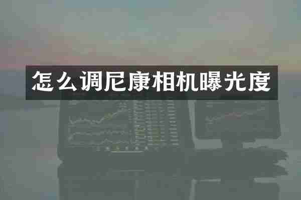 怎么调尼康相机曝光度