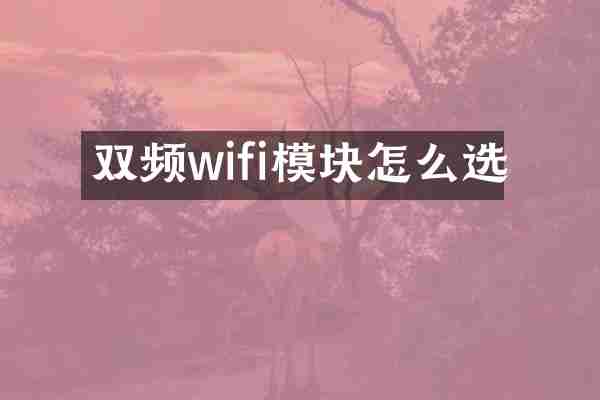 双频wifi模块怎么选