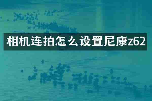 相机连拍怎么设置尼康z62