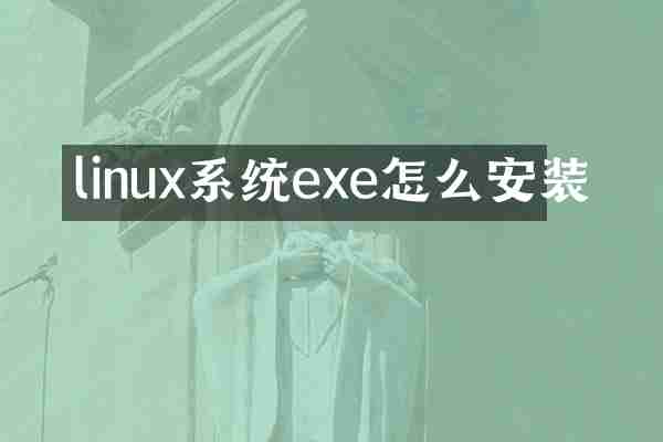 linux系统exe怎么安装