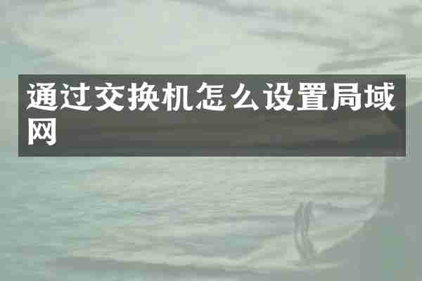 通过交换机怎么设置局域网