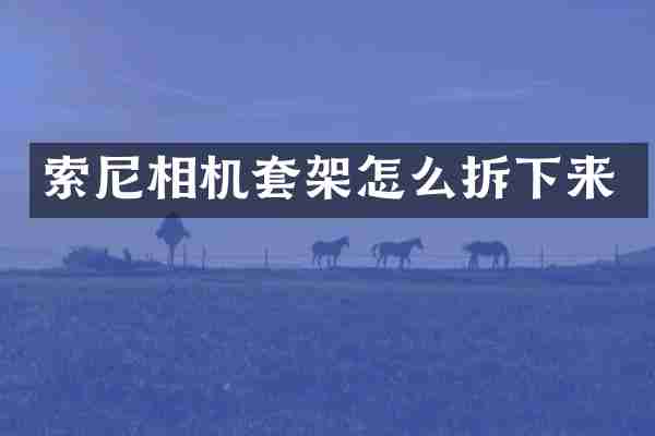 索尼相机套架怎么拆下来
