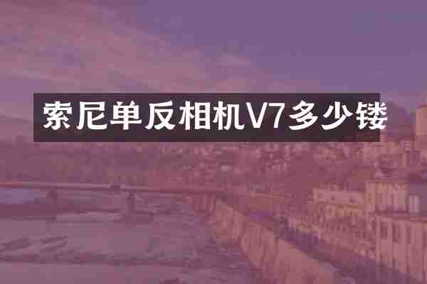 索尼单反相机V7多少镂