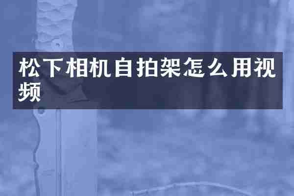 相机架怎么用视频