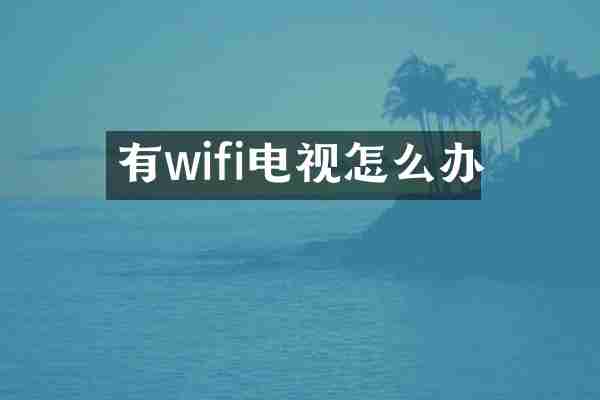 有wifi电视怎么办