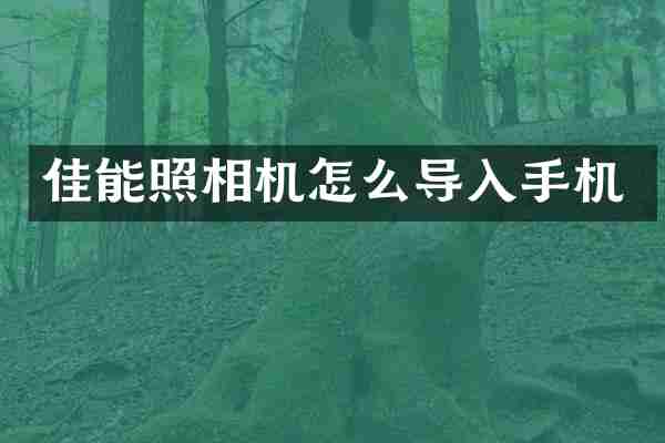 佳能照相机怎么导入手机