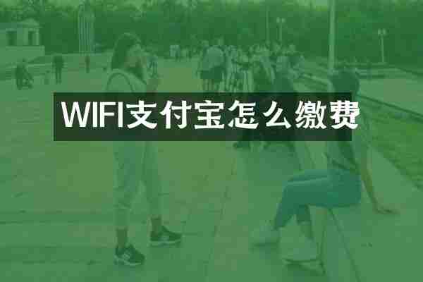 WIFI支付宝怎么缴费