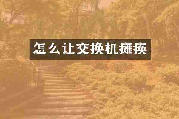 怎么让交换机瘫痪