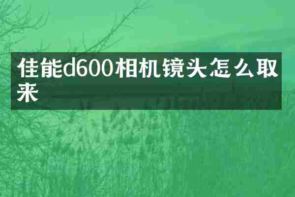 佳能d600相机镜头怎么取下来