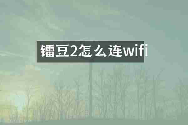 镭豆2怎么连wifi