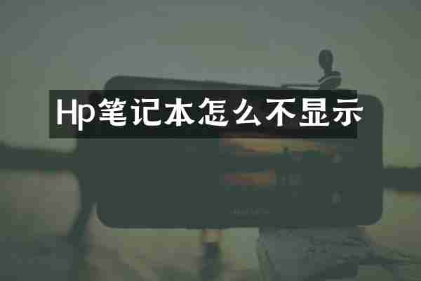 Hp笔记本怎么不显示