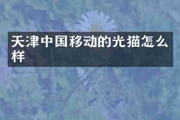 天津中国移动的光猫怎么样