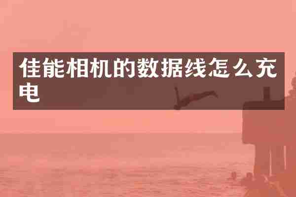 佳能相机的数据线怎么充电