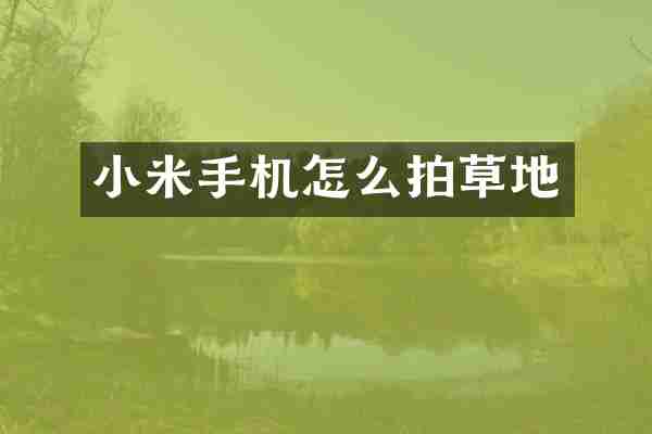 小米手机怎么拍草地
