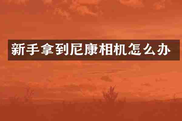新手拿到尼康相机怎么办
