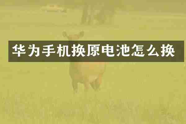 华为手机换原电池怎么换