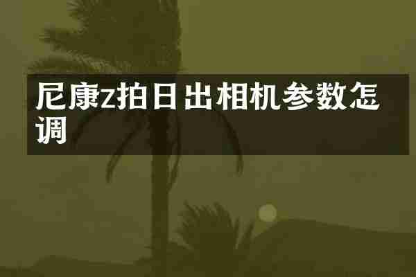 尼康z拍日出相机参数怎么调