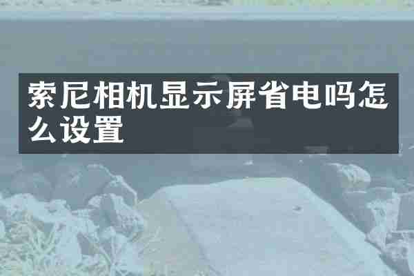 相机显示屏省电吗怎么设置