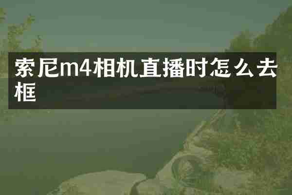 m4相机直播时怎么去掉框