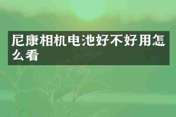 尼康相机电池好不好用怎么看