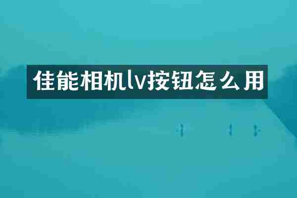 佳能相机lv按钮怎么用