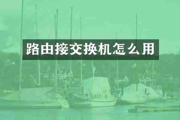 路由接交换机怎么用