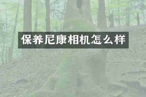 保养尼康相机怎么样