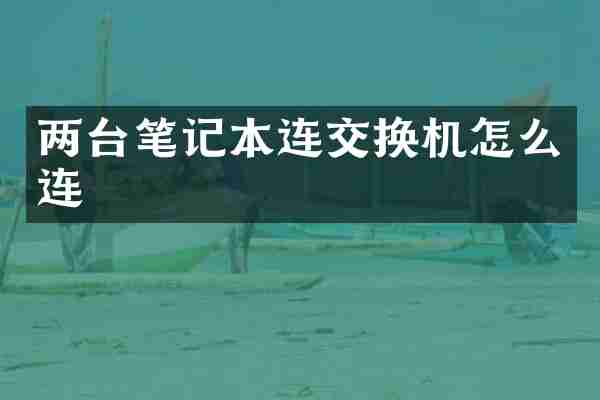两台笔记本连交换机怎么连