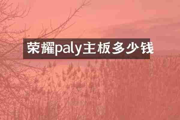荣耀paly主板多少钱
