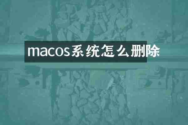 macos系统怎么删除