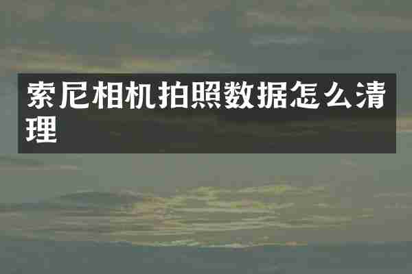 相机拍照数据怎么清理