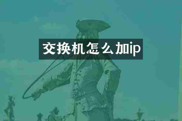 交换机怎么加ip