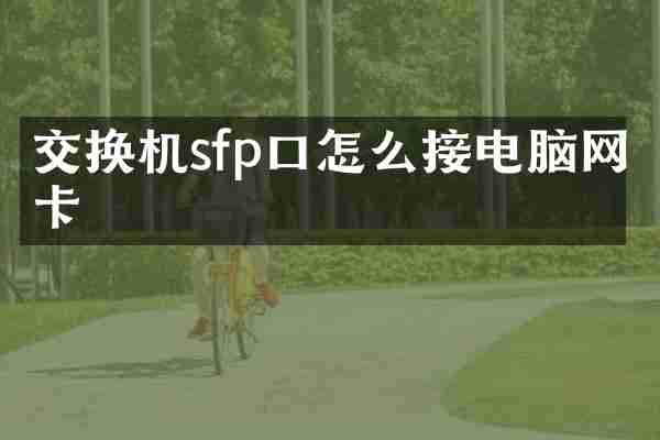 交换机sfp口怎么接电脑网卡